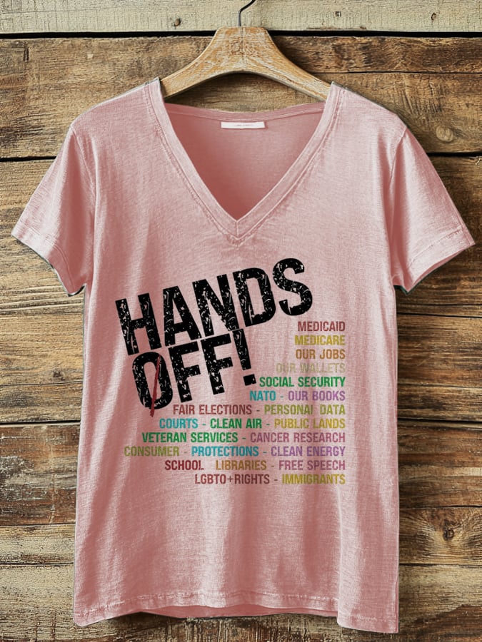 🔥Buy 3 Get 15% Off🔥Women's Casual Hands Off Printed T-Shirt