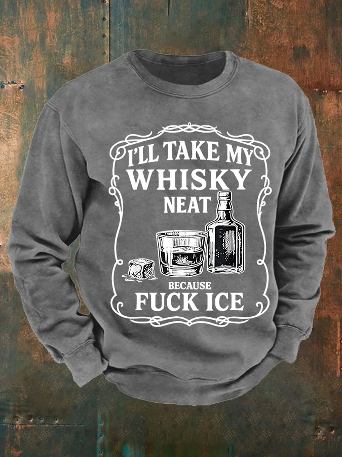 Men's  Whiskey F*ck ICE Abolish ICE  Printed  Sweatshirt