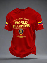 Men's Venezuelan Baseball Champions Print Casual T-shirt