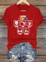 Women's  I support LGBTQ Print T-shirt