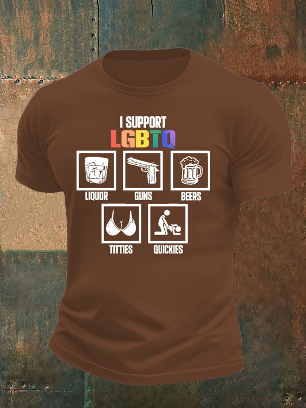 Men's I support LGBTQ Print T-shirt