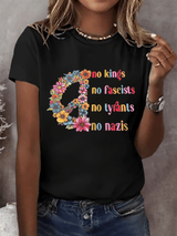 Women's Fashion Casual FDT Reject King Tiger Print  T-shirt