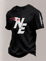 Men’s Football Graphic Waffle Knit Short Sleeve Crewneck T-Shirt