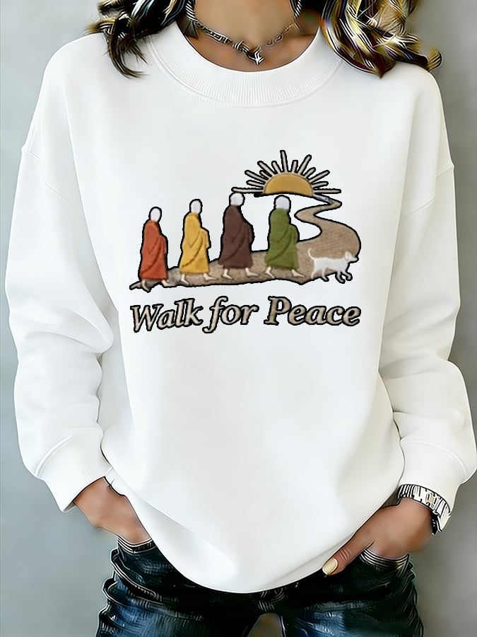 Women's Walk For Peace  Art Print Sweatshirt