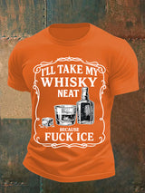 Men's  Whiskey F*ck ICE Abolish ICE Print  T-Shirt