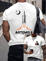 Men's Artemis II Round Neck Casual Printed T-Shirt