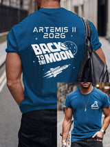 Men's Artemis II Round Neck Casual Printed T-Shirt