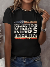 Women's Fashion Casual FDT Reject King Tiger Print  T-shirt