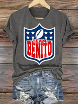 Women's  Team Benito Puerto Rico Print Casual Tee