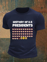 🔥Buy 3 Get 15% Off🔥Men's  History Of US Presidents Print T-Shirt