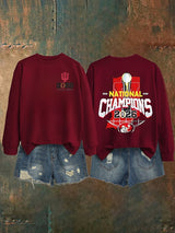Women's   Football Print Sweatshirt