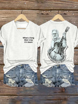 🔥Buy 3 Get 15% Off Women's Vintage Rock Tribute Print V Neck T-shirt