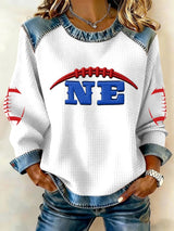 Women's Rugby Print Sweatshirt