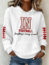 Women's Football Print Hoodie Sweatshirt