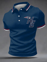 Men's Football Print Polo Shirt