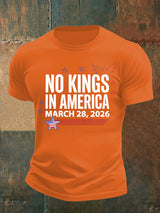 🔥Buy 3 Get 15% Off Men's   NO KINGS IN AMERICA  Print  T-Shirt