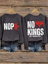 🔥Buy 3 Get 15% Off Retro No Kings In America Print Sweatshirt