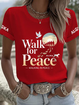 Women's Walk For Peace  Art  Print T-Shirt