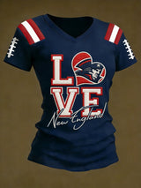 Women's  Football Print T-Shirt