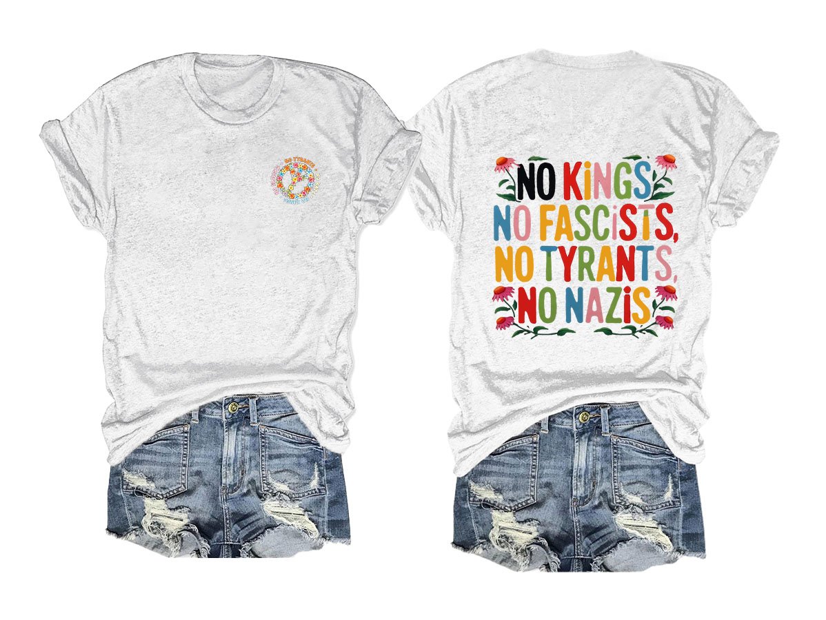No Kings In America Print  T-shirt