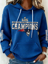 Women's Football Print Casual Sweatshirt