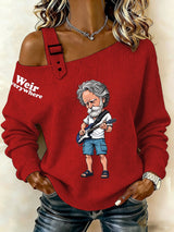 🔥Buy 3 Get 15% Off Women's  RIP Bob Weir Weir Everywhere Print Sweatshirt