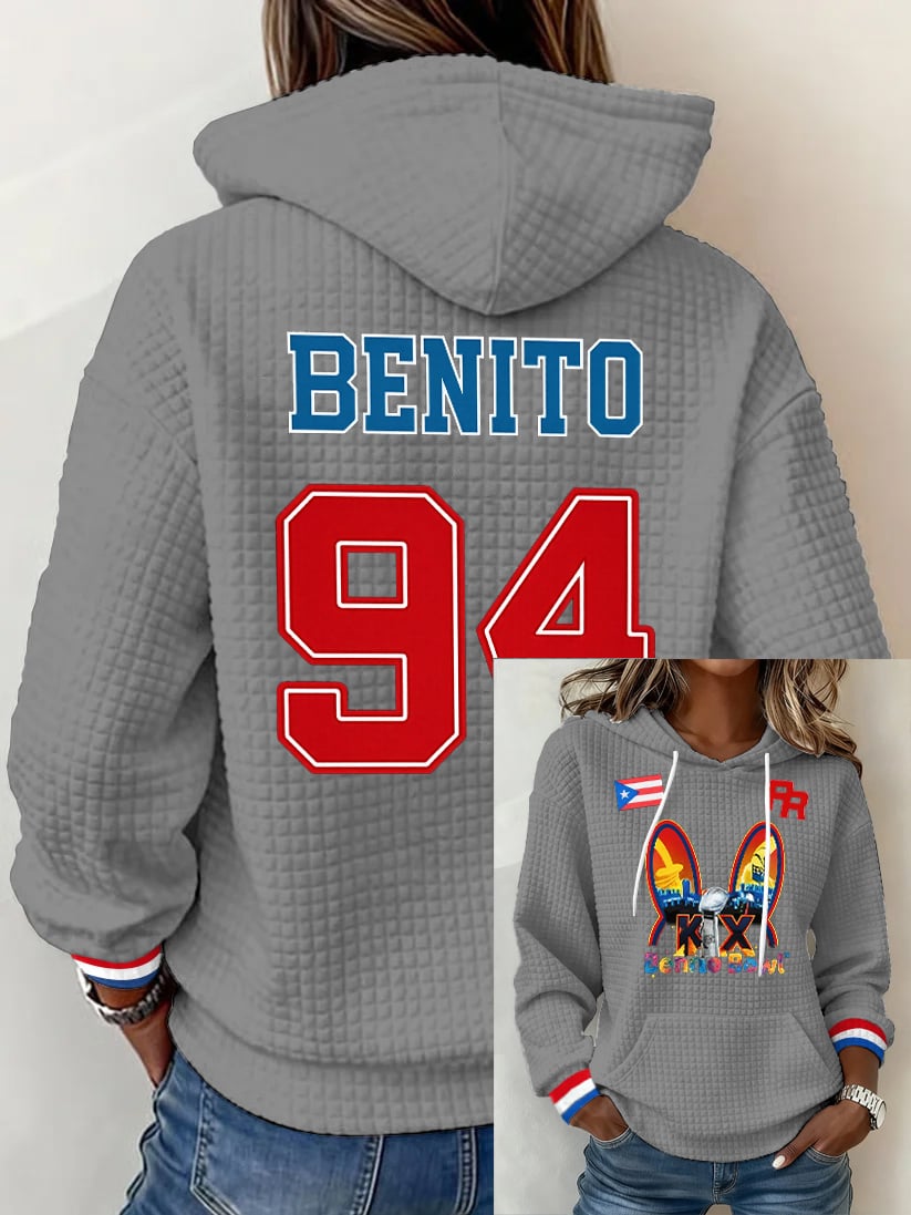 Women's Puerto Rico Print Print Hoodie