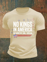 🔥Buy 3 Get 15% Off Men's   NO KINGS IN AMERICA  Print  T-Shirt