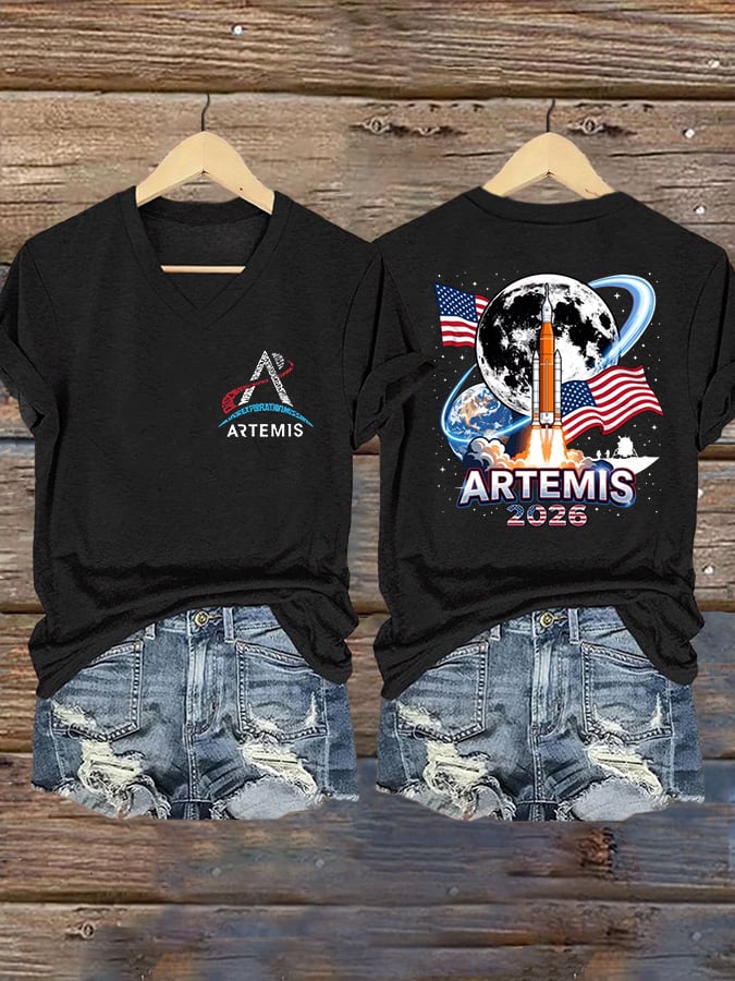 Women's Artemis II Print Casual T-Shirt