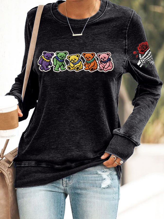 🔥Buy 3 Get 15% Off Women's Vintage Rock Tribute Print Casual Sweatshirt