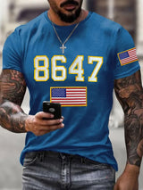 🔥Buy 3 Get 15% Off🔥Men's Retro8647 Flag Print Casual T-Shirt