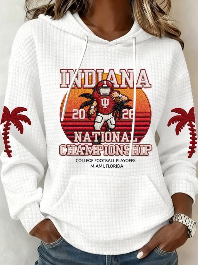 Women's Football Print Casual Sweatshirt
