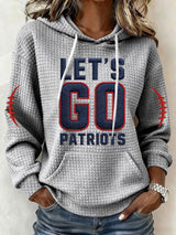Women’s Football Graphic Waffle Knit Hoodie