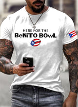 Men's Bunny Football Music Lover  Print Casual T-Shirt