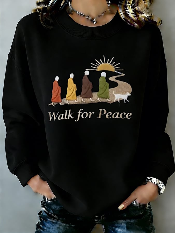 Women's Walk For Peace  Art Print Sweatshirt