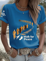 Women's Walk For Peace  Art  Print T-Shirt