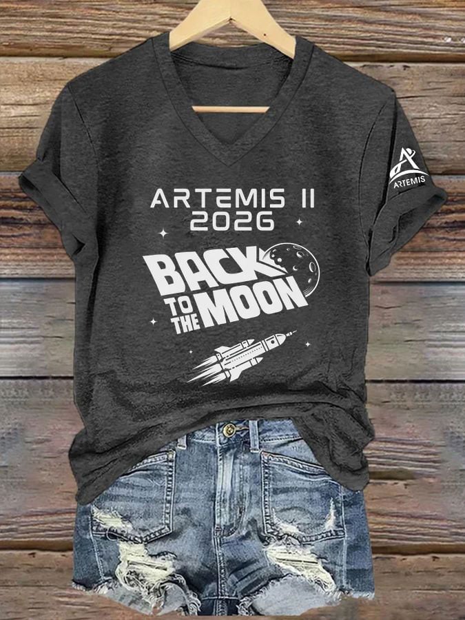 Women's Artemis II Print Casual T-Shirt