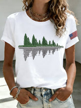 Women's Retro Save The Forest Service Print T-Shirt