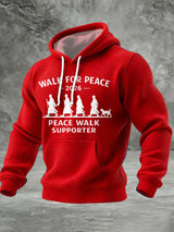 Men's Walk For Peace Printed Casual Hoodie