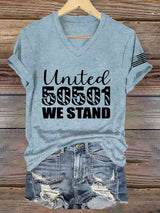 🔥Buy 3 Get 15% Off🔥Women's 50501 We Stand Printed Casual T-shirt