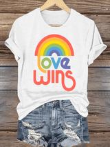 Women's  Love wins with rainbow Oversized T-Shirt