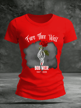 🔥Buy 3 Get 15% Off Women's Commemorative Edition Bob Weir Print Short-Sleeve T-Shirt