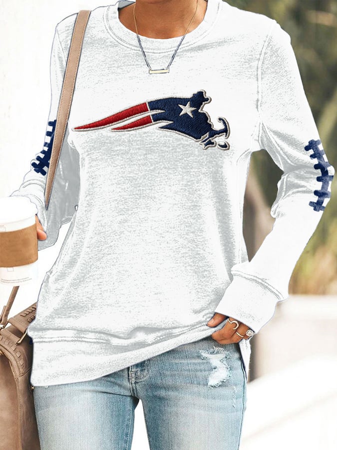Women's Football Print Sweatshirt