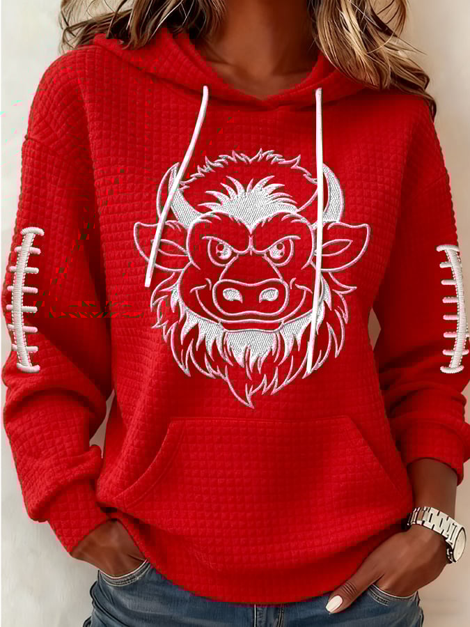 Women's Football Print Casual Sweatshirt