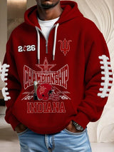Men's Football Printed Casual Hoodie