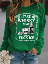 Women's  Whiskey F*ck ICE Abolish ICE  Printed  Sweatshirt