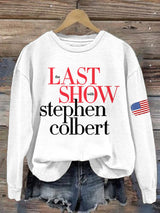 Retro Last Show Print Sweatshirt