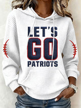 Women’s Football Graphic Waffle Knit Hoodie