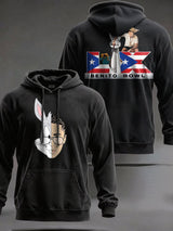Men's Bunny Football Music Lover Printed Hoodie