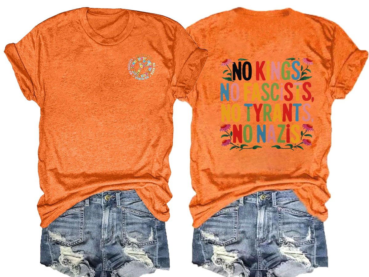 No Kings In America Print  T-shirt